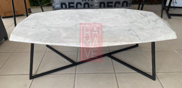 Mesa Centro Y de Cuadrado - Cubierta Corte Diamante 120X70 cm.